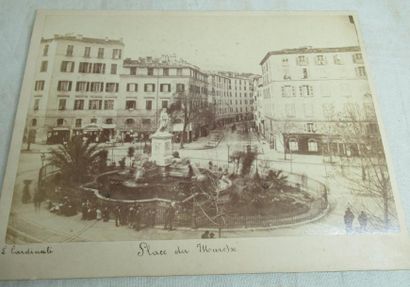 null Photographie signée L. CARDINALI "Place du Marché" (Ajaccio ???) 