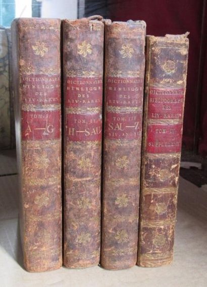 null Dictionnaire bibliographique historique et critique des livres rares 1741 3...