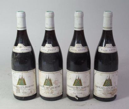 null 4 bouteilles de Savigny les Beaune 1er cru Pierre ANDREE 1996 