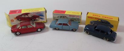 null DINKY TOYS - Ford Vedette 54 (n°24 X), Opel Rekord (n°542), N.S.U. Ro 80-Made...