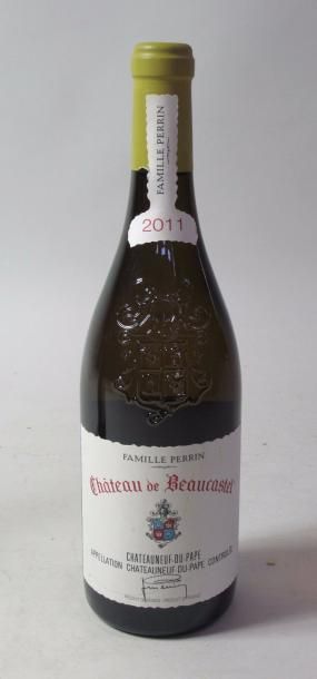 null 1 bouteille de Château de Beaucastel blanc Famille Perrin Chateauneuf du Pape...