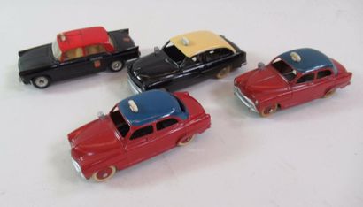 null DINKY TOYS - 2 x Simca Aronde taxi (n°24 U), Ford Vedette Taxi (n°24 X) et 404...