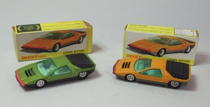 null DINKY TOYS - 2 x Alfa P33 Carabo Bertone (n°1426) verte et jaune 
