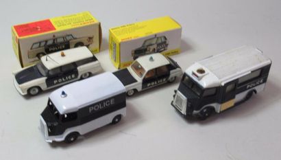 null DINKY TOYS - Police : Simca 1100 (Made in Spain), Peugeot 404 Police Break,...