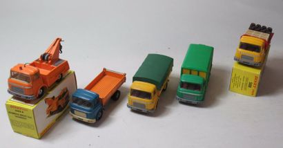 null DINKY TOYS - 5 x Fourgon Berliet GAK dont dépanneuse autoroute (n°589A) Made...