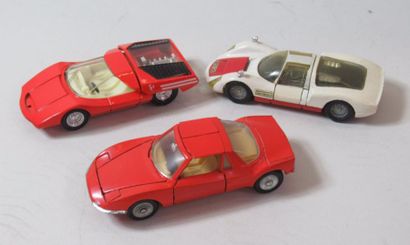 null DINKY TOYS - Fiat Abarth 2000 Pinin Farina (n°1430), Porsche Carrera 6 (n°603),...