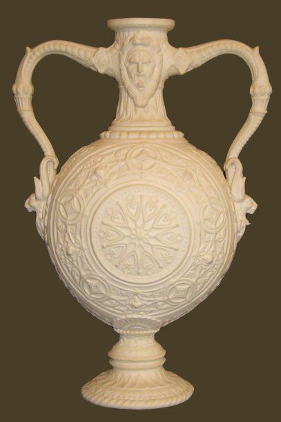 null Atelier ZIEGLER attribué à MANSARD (d’après Chenavard) : 
Vase à deux anses...