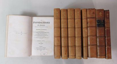 null M. CHAMPION : Les inondations en France. Six volumes et trois volumes reliés...