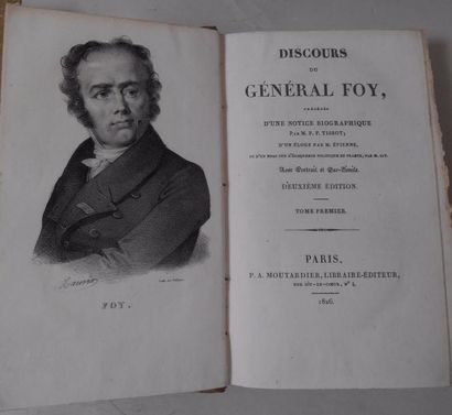 null M.P.F. TISSOT "Discours du Général Foy précédé d'une notice biographique" Deux...