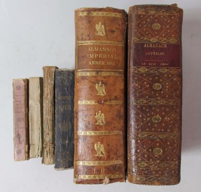 null Lot de 7 almanachs dont : * TESTU "Almanach Impérial pour l'année 1811 présenté...