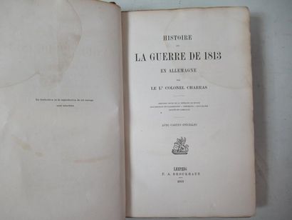 null Lieutenant Colonel CHARRAS "Histoire de la Guerre de 1813 en Allemagne" Un volume...