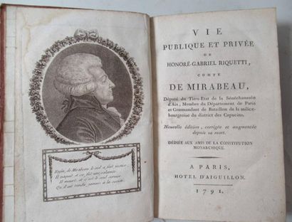 null Vie publique et privée de Honoré Gabriel Riquetti, Comte de Mirabeau suivie...