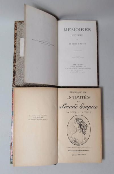 null Ferdinand BAC "Intimités du Second Empire, La cour et la ville" Un volume relié...