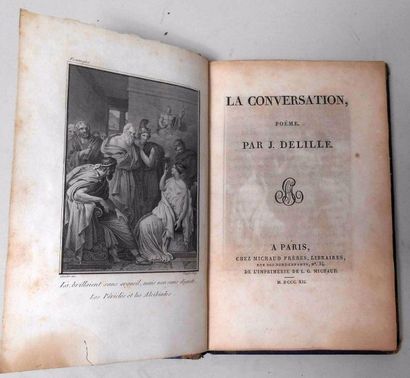null Jacques DELILLE "La Conversation - Poëme" Un volume relié in-8 - Paris, Michaud...