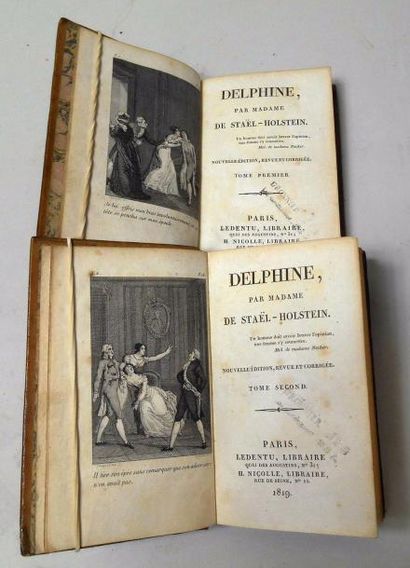 null Delphine par Madame DE STAEL-HOLSTEIN 2 volumes reliés in-18 - Nouvelle édition...
