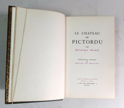 null GEORGES SAND "Le Chateau de Pictordu" Un volume relié in-8 avec pointes sèches...