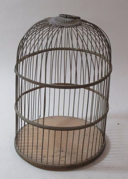 null Cage à oiseaux en laiton (manque la porte) 
