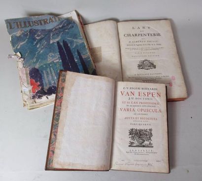 null Mathurin JOUSSE L'art de la charpenterie 1751 1 volume relié (accident) VAN...
