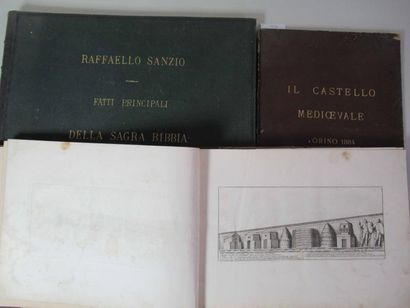 null 3 volumes de gravures dont : COLUMNA ANTONIANA, IL CASTELLO MEDIOEVALE, Turin...