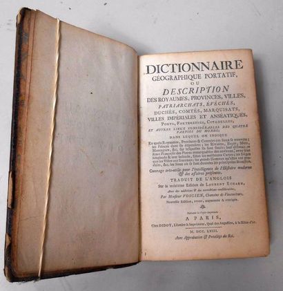 null "Dictionnaire géographique portatif ou Description des Royaumes, provinces,...