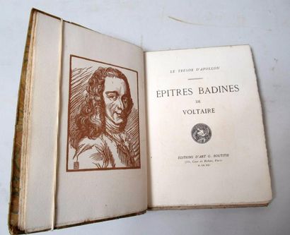 null "Epitres badines de Voltaire" Un volume broché in-12, exemplaire sur papier...