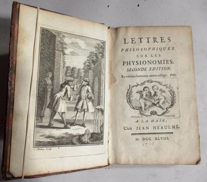 null * "Lettres philosophiques sur les physionomies" Un volume relié in-12, pleine...