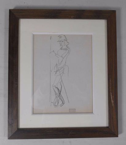 null André DERAIN (1880-1954) "Portrait d'homme en costume" Dessin au crayon sur...