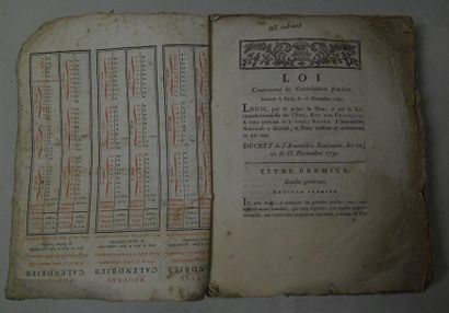 null Loi concernant la contribution foncière donnée à Paris le 1er décembre 1790...