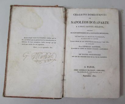null Edwige SANTINE "Chagrins domestiques de Napoléon Bonaparte à l'Isle de Sainte-Hélène...