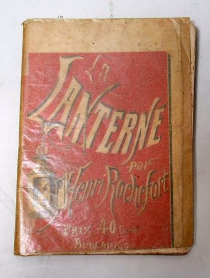 null Henri ROCHEFORT "La Lanterne" Un fascicule de revue brochée in-16 du samedi...