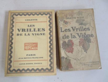 null COLETTE (Colette Willy) "Les Vrilles de la Vigne" Un volume broché dédicacé...