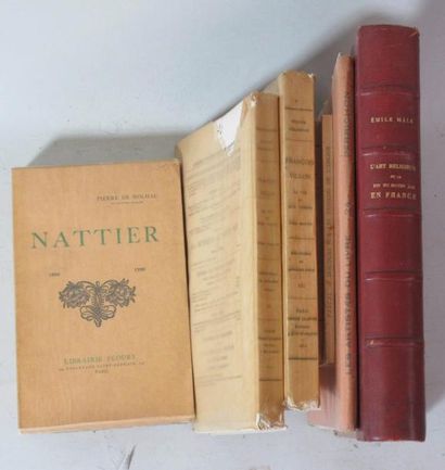 null Lot de 7 volumes reliés et brochés - Thème : BEAUX-ARTS dont : Emile MALE "L'art...