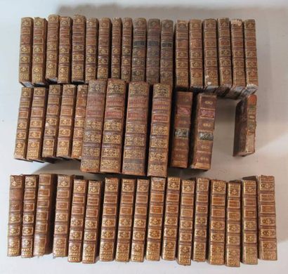 null BUFFON "Les Oiseaux" - 17 volumes reliés du XVIIIe siècle (manque le volume...