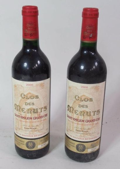 null 2 bouteilles de CLOS DES MENUTS Saint Emilion Grand Cru 2000 - Pierre Rivière...