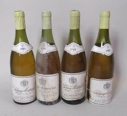 null 3 bouteilles de PULIGNY MONTRACHET blanc - Les Referts GAEC GAUFFROY 1985 1...
