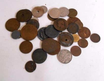 Lot de pièces anciennes et médailles null