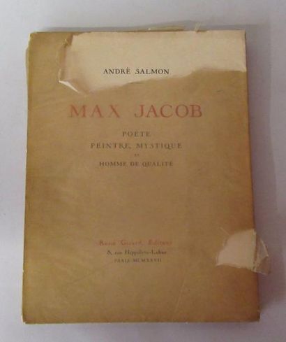 null ANDRE SALMON : " Max Jacob peintre... Edit. René Girard 1927 (comporte un portrait...
