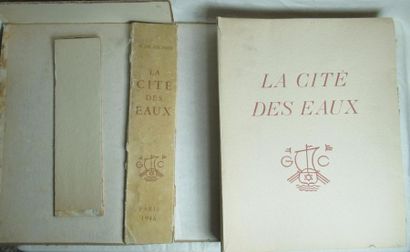 null H. DE REGNIER "La Cité des Eaux" 1 vol. sous emboitage (incomplet) La Trirème,...