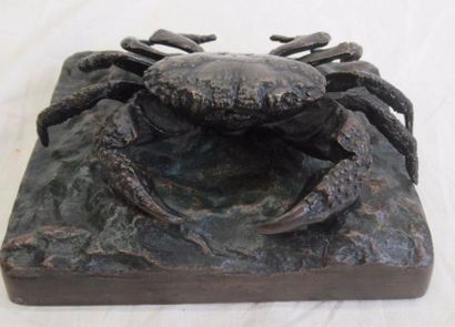 null Anonyme "Crabe" Epreuve en bronze à patine noire mordorée - 15 x 12 cm 