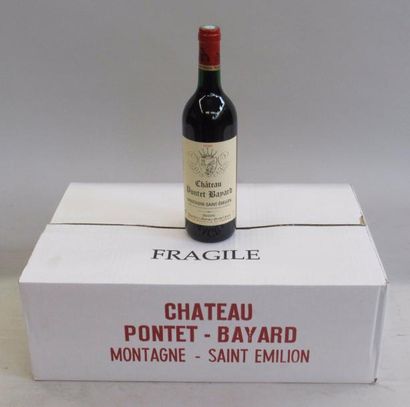 null Carton de 12 bouteilles de Montagne Saint Emilion Chateau Pontet Bayard 1998...