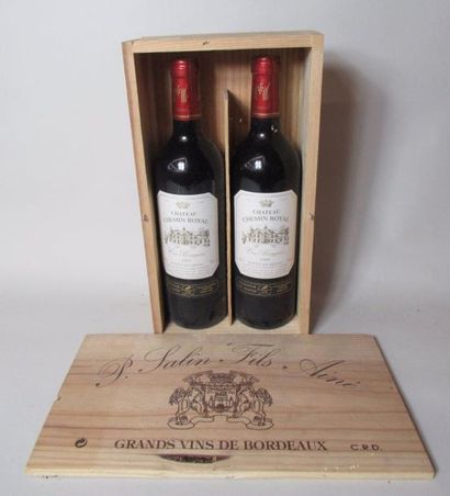 null 2 blles MOULIS EN MEDOC Château chemin royal 1999 - Caisse bois 