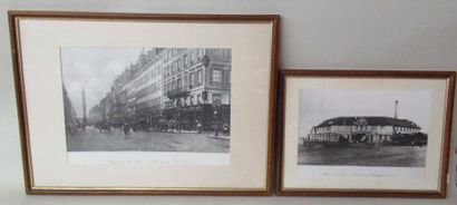 null 2 reproductions de deux photographies noir et blanc encadrées du magasin de...