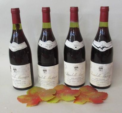 null 4 bouteilles de CHAMBOLLE MUSIGNY Les Baudes Pierre Amiot et Fils 1983 