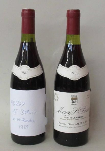 null 2 bouteilles de MOREY SAINT DENIS Les Millandes Pierre Amiot et Fils 1985 