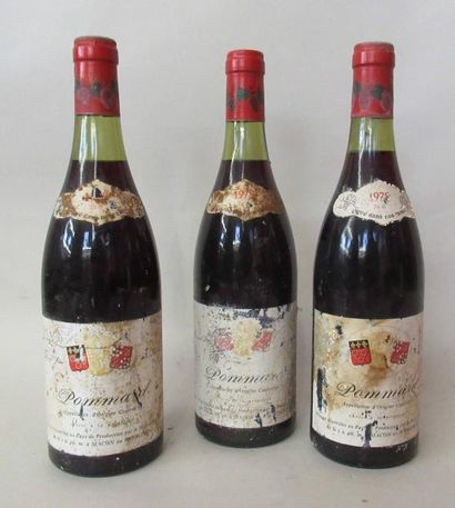 null 3 bouteilles de POMMARD 1978 (étiquettes abimées) 