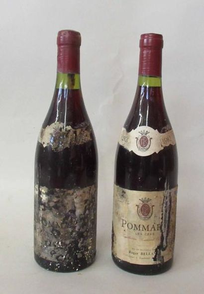null 2 bouteilles de POMMARD Roger Belland 1982 (étiquettes abimées) 
