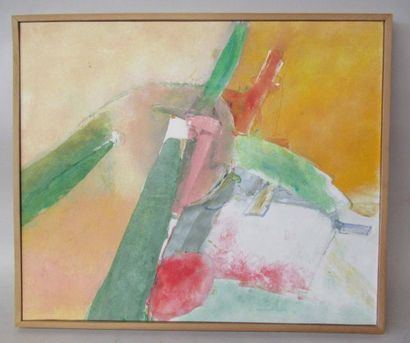 null Carmelo CASTELLANO (né en 1925) "Composition N° D0910" Acrylique sur toile signée...