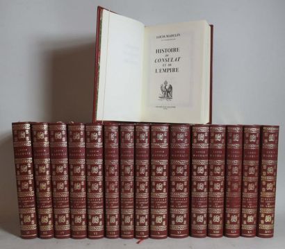 null Louis MADELAIN "Histoire du Consulat et de l'Empire" 16 volumes reliés, les...