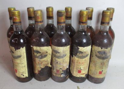 null 11 bouteilles de SAUTERNE L'Agnet La Charrière Domaine des Mallard 1981 (étiquettes...