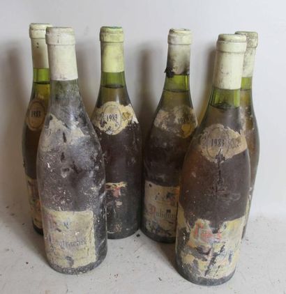 null 6 bouteilles de POULIGNY MONTRACHET blanc Domaine C. Michelot 1983 (étiquettes...
